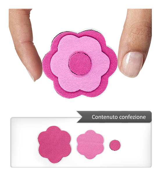 (1 pezzo) Sagoma in neoprene "Fiore" - Fuxia e rosa - Clicca l'immagine per chiudere